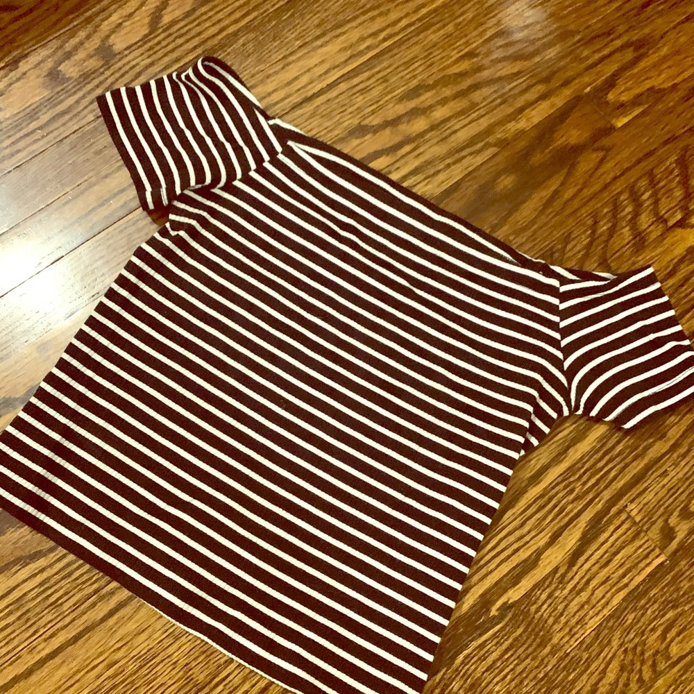 2/$20 off shoulder striped top.
